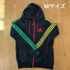 adidas フード付きジップアップパーカー Mサイズ