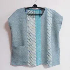 マ*ー様 着物リメイク　絞りいろいろ　ブラウス　チュニック　ハンドメイド