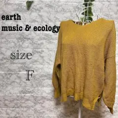 【k16】【earth music & ecology】 カーキ　ニット 【F】