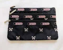 レスポートサック LeSportsac 3ZIP COSMETIC リボン