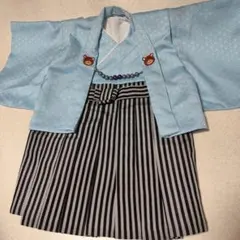 七五三 被布セット 濃紺緑縞グレー市松 90センチ - メルカリ
