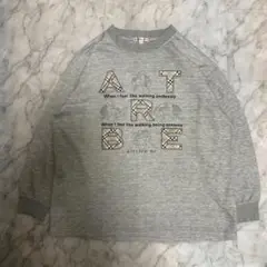 ロゴスウェット トレーナー グレー ユニセックス ゆるだぼ ストリートカジュアル