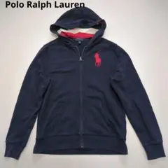 Polo Ralph Lauren ジップパーカー ビックポニー 刺繍ロゴ 良品