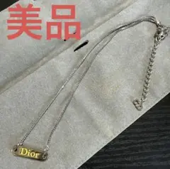 Dior ネックレス プレート ヴィンテージ レア アクセサリー レア 未使用 Dior ディオール ナンバープレート型 ネックレス