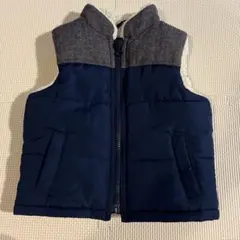 babyGap ダウンベスト US 18-24M ネイビー/グレー