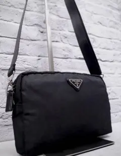 美品◆ PRADA プラダ 男女可 ナイロン ショルダー カメラ バッグ ポーチ
