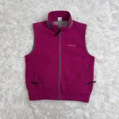 モンベルmont-bellフリースジャケットベストキッズピンクキッズ140