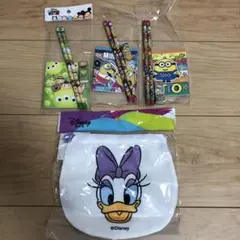 文房具セット　鉛筆　消しゴム　メモ帳　巾着　【新品】4点セット