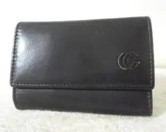 グッチ　GUCCI　レザー　本革　GG金具ロゴ　ブラック　黒　６連　キーケース