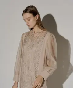 【新品】結婚式 二次会 Jacquard lace pencil dress M