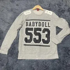 ベビードール Lサイズ 薄手 トレーナー スウェット グレー 大人 カジュアル