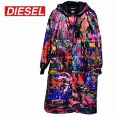 美品✨ DIESEL フラワー プリント フード ブルゾン オーバーサイズ 