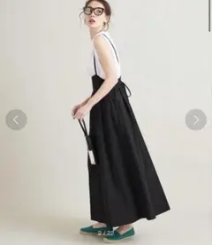 ビューティー＆ユース　 ナイロンコットン　ギャザーキャミワンピース M