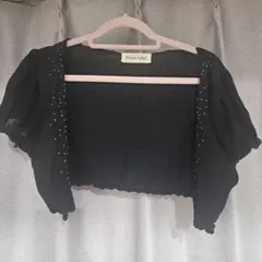 Private Label ブラック クロップドカーディガン