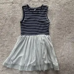 UNIQLO キッズ　ボーダー　チュールワンピース　女の子