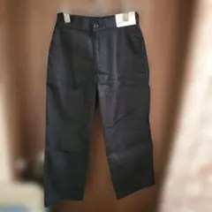 UNIQLO デニムワイドアンクルパンツ Sサイズ ネイビー