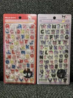 【正規品】ボンボンドロップシール　もじ ハローキティ スタンダード/クロミ