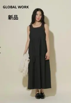 【新品】グローバルワーク　ティアードキャミワンピース