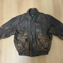 90s POLO CLUB レザーフライトジャケット
