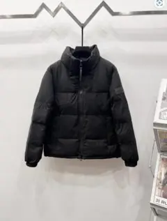 ブラックキルティングダウンジャケット