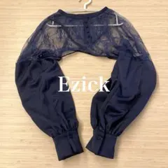 Ezick／ Dress up 2wayボレロブラウス　結婚式　二次会　ネイビー