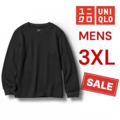 A　極暖ヒートテック コットン ワッフル クルーネック 3XL UNIQLO