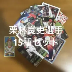 プロ野球チップスカード等栗林良吏選手15種まとめセット(キラ6種、ノーマル9種)のサムネイル