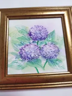あじさい　水彩画　原画 あじさい12 水彩画 原画 - メルカリ