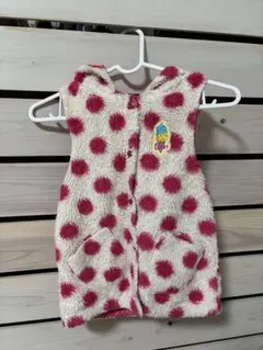 ☆eab☆水玉模様フード付きリバーシブルベスト