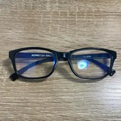 メガネ　AGING Opti ブラックフレーム 老眼鏡　＋1.00
