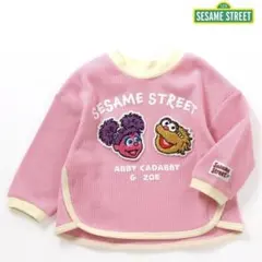 アプレレクール　セサミストリート　ワッフルモチーフTシャツ　80cm