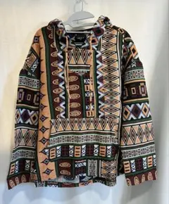 【FOREVER 21】（Sサイズ）メンズ ネイティブ柄 プルオーバー パーカー