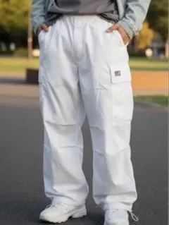CIAOPANIC カーゴパンツ 白色 ナイロン生地