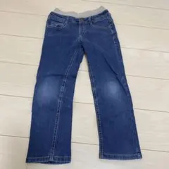 130サイズ デニムブルー ストレートパンツ