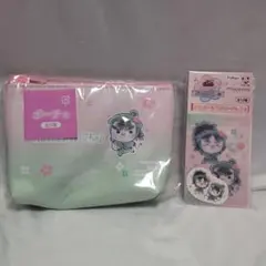 忍たま　もちぴこ　フリューくじ　中在家長次　ポーチ賞　ステッカー　七松小平太