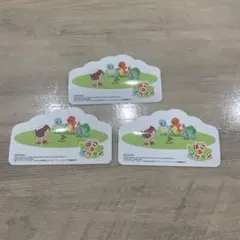 3枚セット ぽこ あ ポケモン ステッカー シール