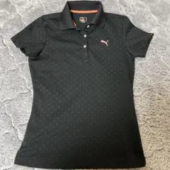 PUMA ブラック ポロシャツ 半袖 ドット柄