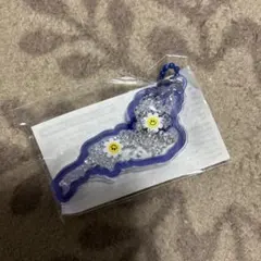 琵琶湖キーホルダー　マーガレット　カプセルトイ　紫