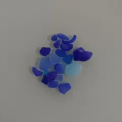 青紫色シーグラスセット