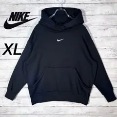 『超人気』　NIKE パーカー　センター刺繍ロゴ　即完売　ブラック　【XL】