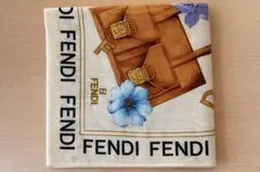 [*]様 FENDI 花とバッグデザイン ハンカチ