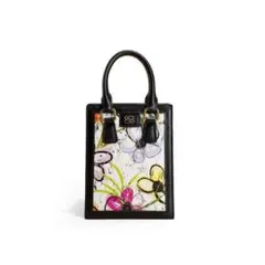 ミニ ショルダーバッグ レザー 牛床革 カメラバッグ 花柄 クロスボディバッグ