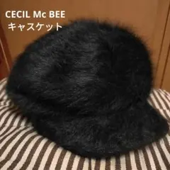 CECIL Mc BEE 黒☆ふわふわファーキャスケット
