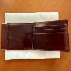 【未使用】wine meanswhile コードバン 財布 meanswhile ミーンズワイル コードバン money clip