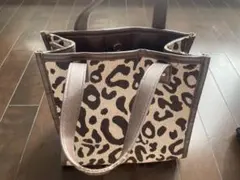サ*)様 ヒョウ柄キャンバストートバッグ