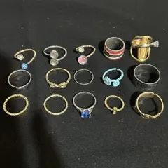 k*n様 遺品整理ヴィンテージリングセット 多様なデザインと色