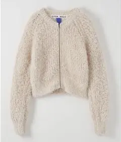 CITEN モールシャギー ZIP ニットカーディガン