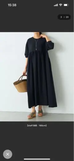 タグ付き新品未着用　ビアズリー　ブラック ロングワンピース