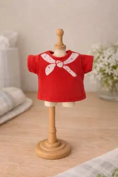 オビツ11用 ドール服 赤トップス