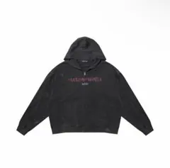 MASONPRINCEダブルジップパーカー 黒/赤　ダメージ加工のサムネイル